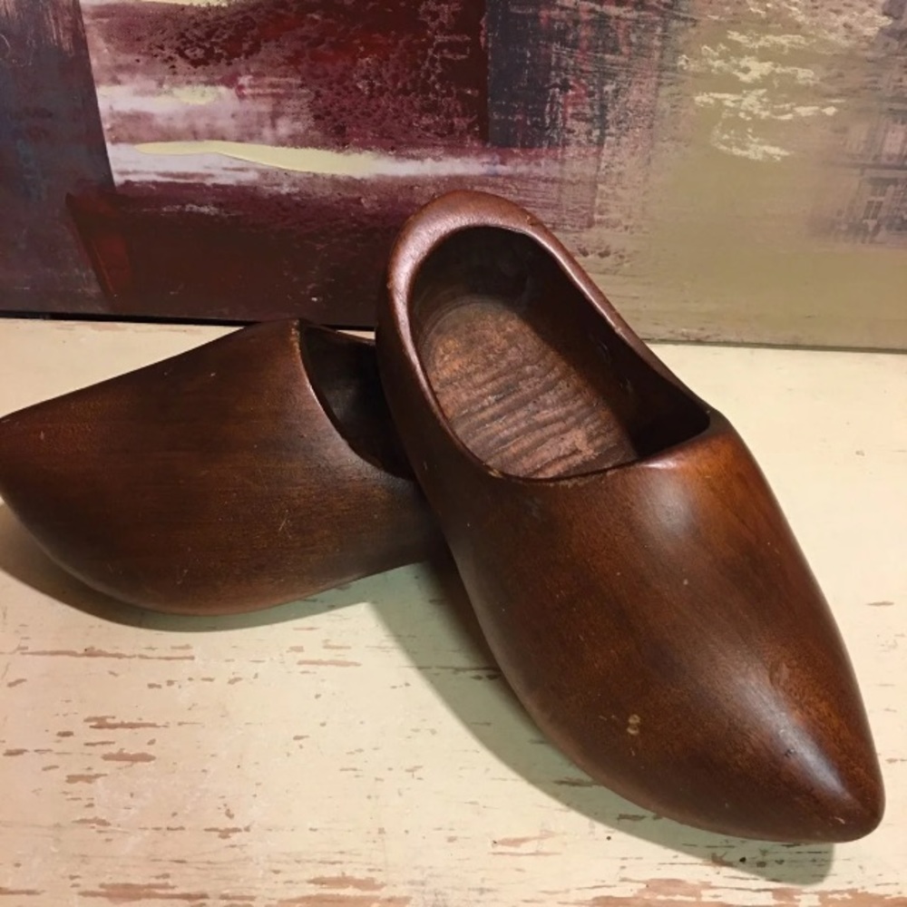 Boho Dutch Wooden Clogs Decorative - Picture 7 of 9